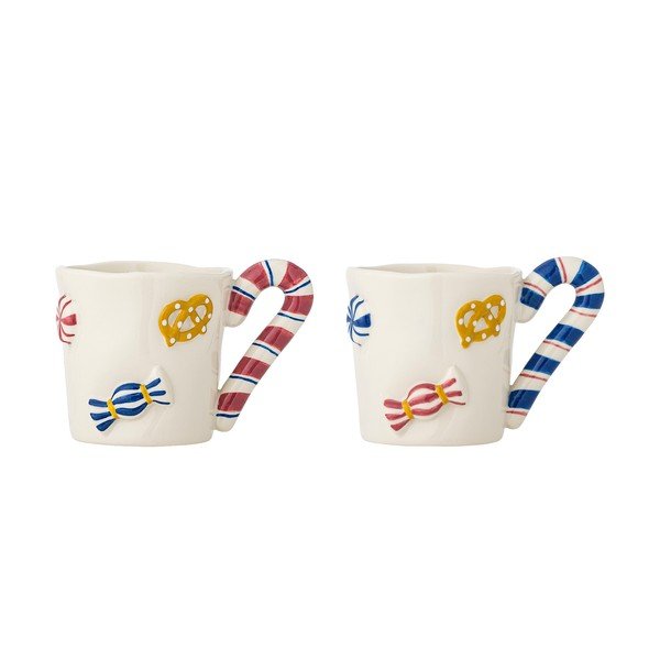 Tazzine in set in gres a tema natalizio 2 pz 264 ml Candice – Bloomingville