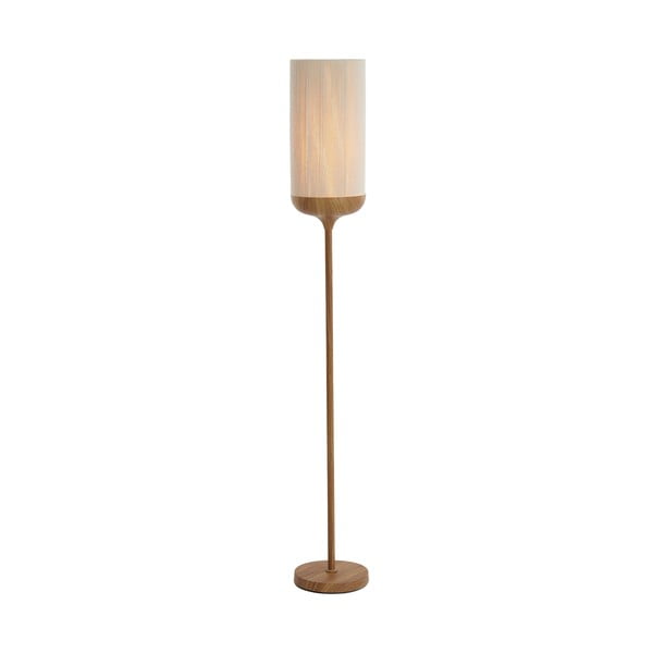 Lampada da terra in colore naturale con paralume in tessuto (altezza 159 cm) Dania - Light & Living