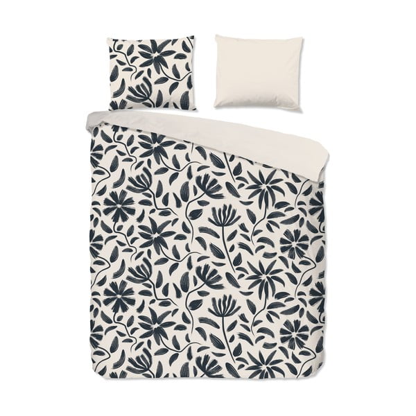 Set copripiumino e federa nero/beige in cotone per letto matrimoniale ed esteso 200x220 cm Emilia – Good Morning