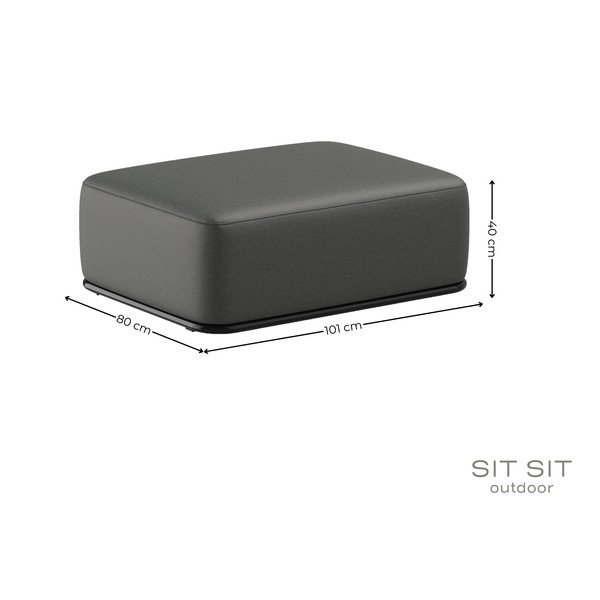 Pouf da giardino grigio scuro Straw - Sit Sit-image-3