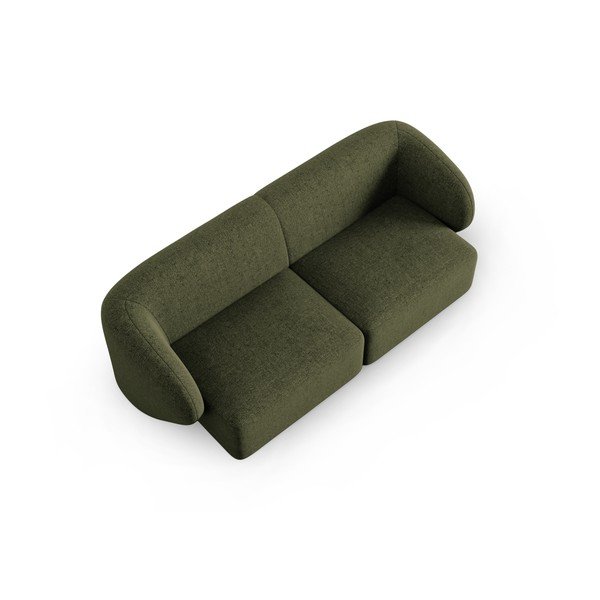 Divano verde con rivestimento in ciniglia 188 cm Paolo – Milo Casa-image-1