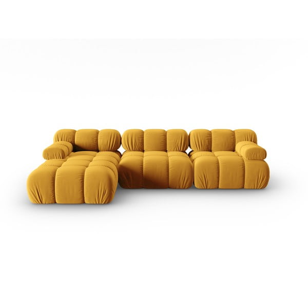 Divano in velluto giallo 285 cm Bellis - Micadoni Home