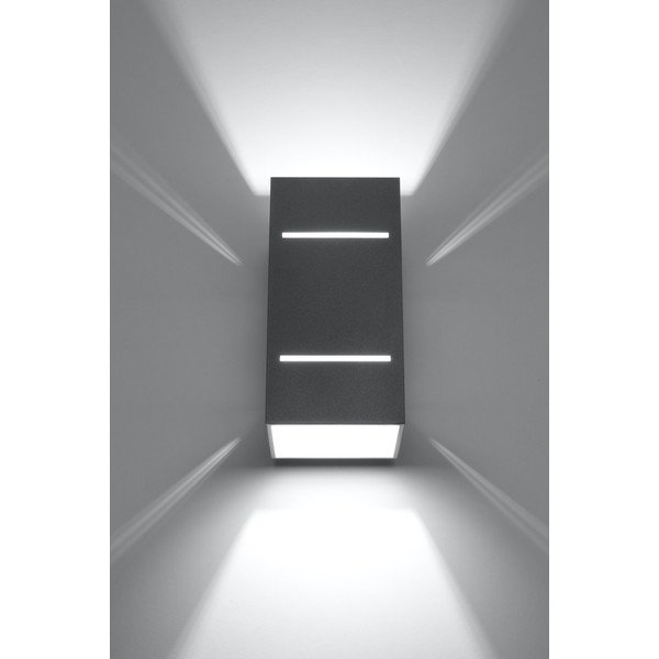 Lampada da parete grigia Torre - Sollux-image-1