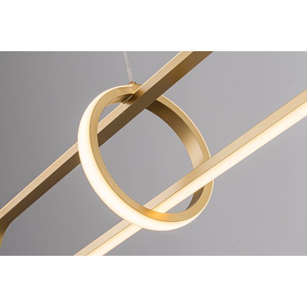 Lampadario LED dorato in metallo Alken – Bizzotto-image-3