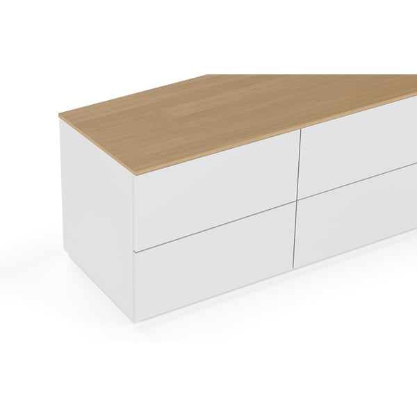 Cassettiera bassa bianca 120x54 cm Join - TemaHome-image-1