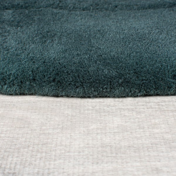 Tappeto rotondo color foglia di tè in lana tessuto a mano ø 160 cm Shard Teal – Flair Rugs-image-4