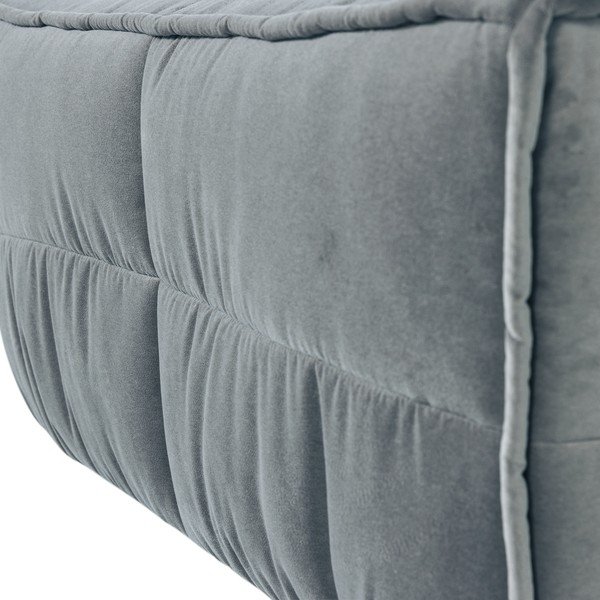 Poggiapiedi blu imbottito con rivestimento in velluto Cluster – vtwonen-image-3