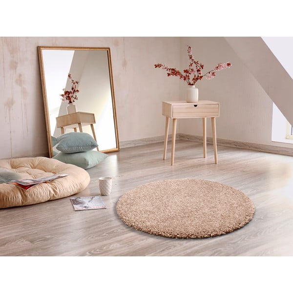 Tappeto marrone chiaro, ø 100 cm Aqua Liso - Universal-image-1