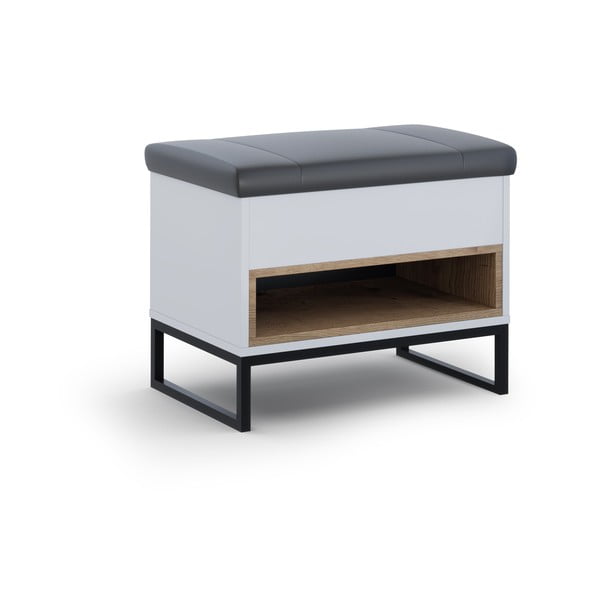 Scarpiera bianca con panca Olis - Cosmopolitan Design-image-1