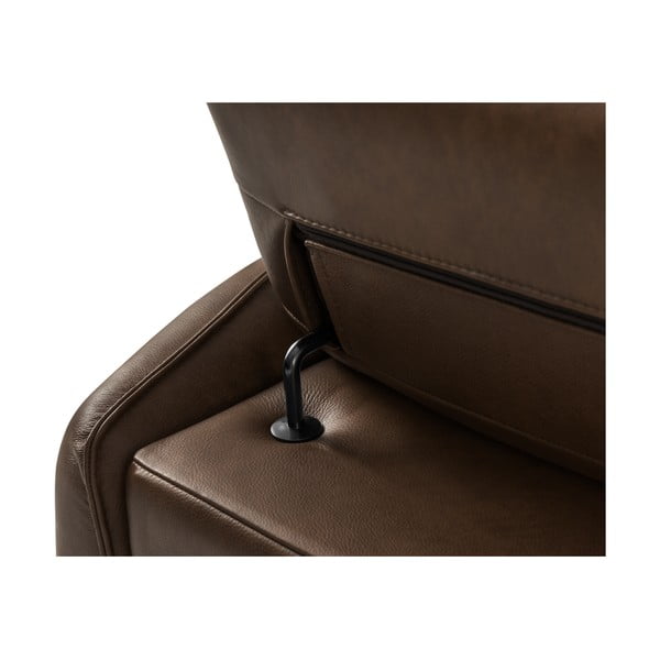 Divano in vera pelle marrone scuro 103 cm Hubble - Windsor & Co Sofas-image-1