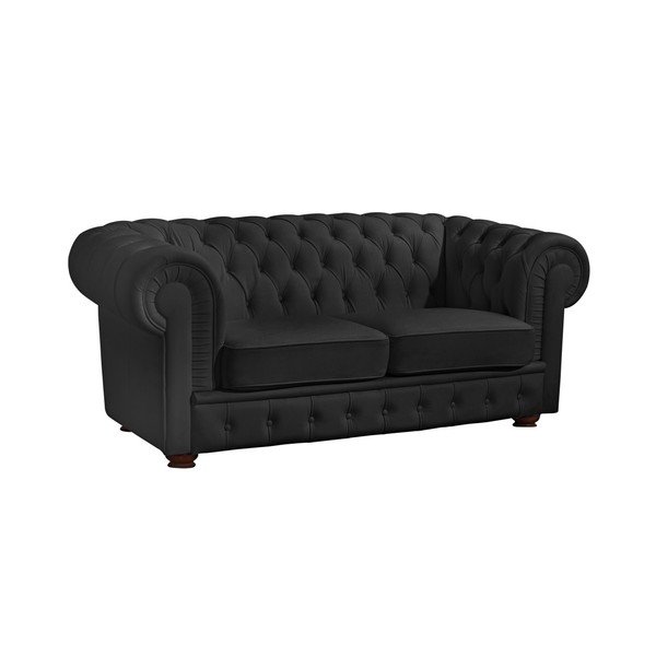 Divano in pelle nera Bridgeport, 172 cm - Max Winzer