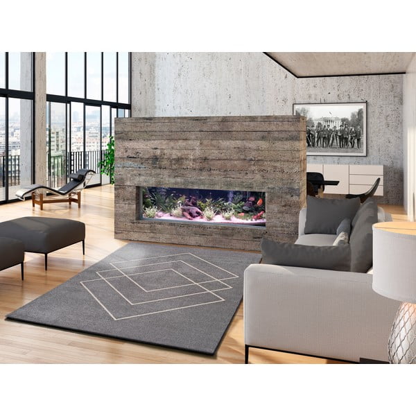 Tappeto grigio , 115 x 160 cm Breda - Universal-image-1