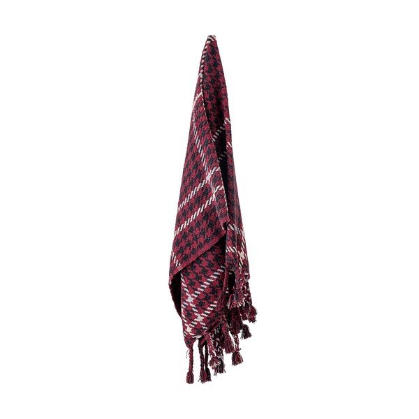 Scialle natalizio rosso con cotone Rivel, 150 x 130 cm Rivel Throw - Bloomingville-image-1