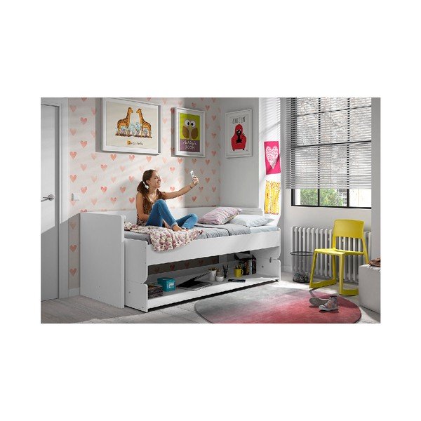 Letto multifunzionale bianco Denver - Vipack-image-2