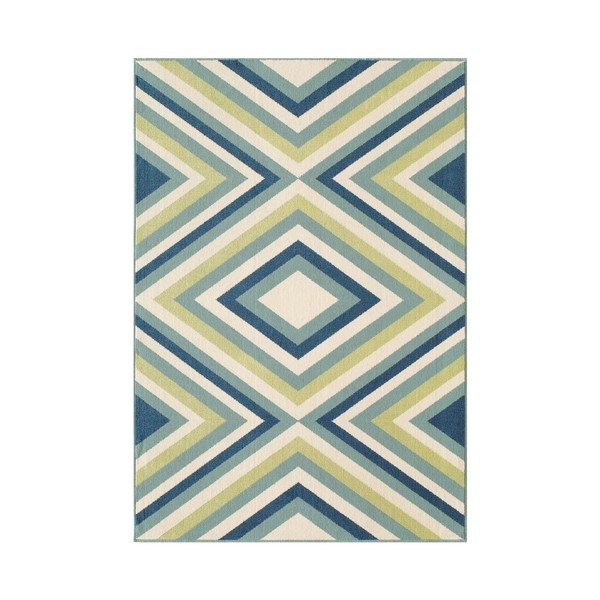 Tappeto da esterno blu-verde , 133 x 190 cm Rombi - Floorita