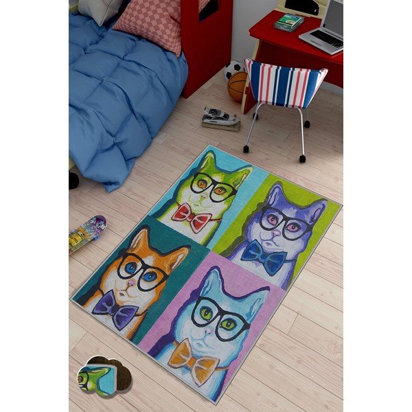 Tappeto antiscivolo per bambini Animali, 80 x 200 cm - Conceptum Hypnose-image-1