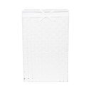 Cesto da bucato bianco con coperchio Cesto da bucato in lino, altezza 60 cm - Compactor