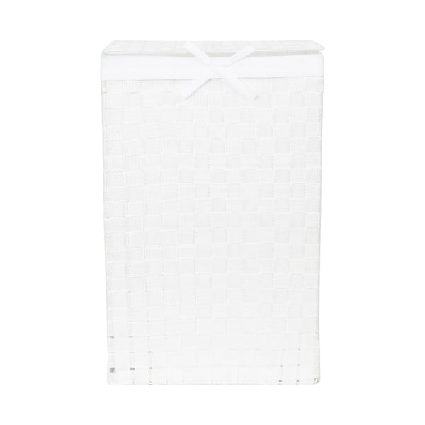 Cesto da bucato bianco con coperchio Cesto da bucato in lino, altezza 60 cm - Compactor