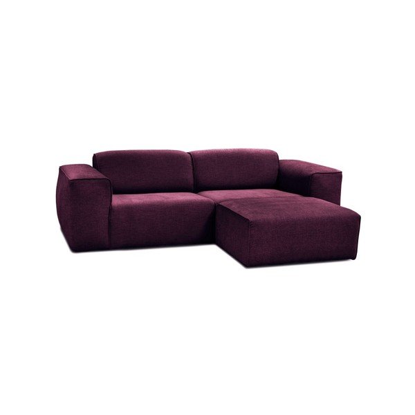 Fialová trojmístná pohovka s pufem Cosmopolitan Design Phoenix-image-1