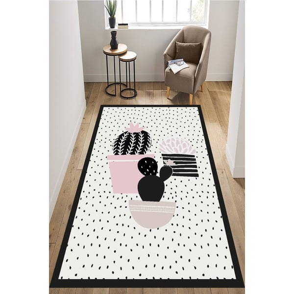 Tappeto bianco 140x80 cm Cactus 2 - Rizzoli-image-1