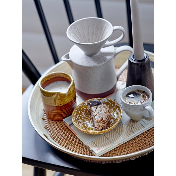 Piatto da dessert in gres arancione e bianco , ø 11 cm Carmel - Bloomingville-image-1