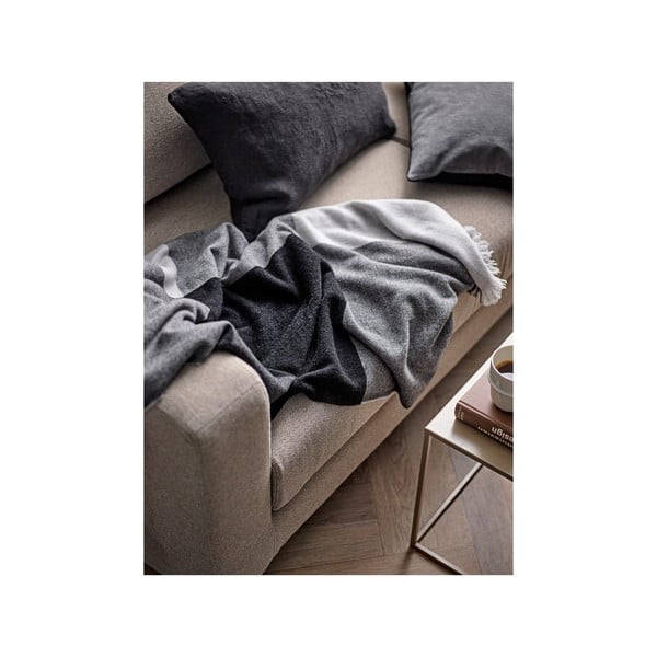 Coperta grigia in lana 130x200 cm Merino – Södahl-image-1