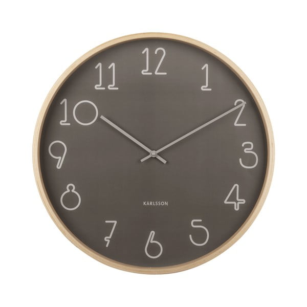 Orologio da parete grigio antracite Sencillo, ø 40 cm - Karlsson