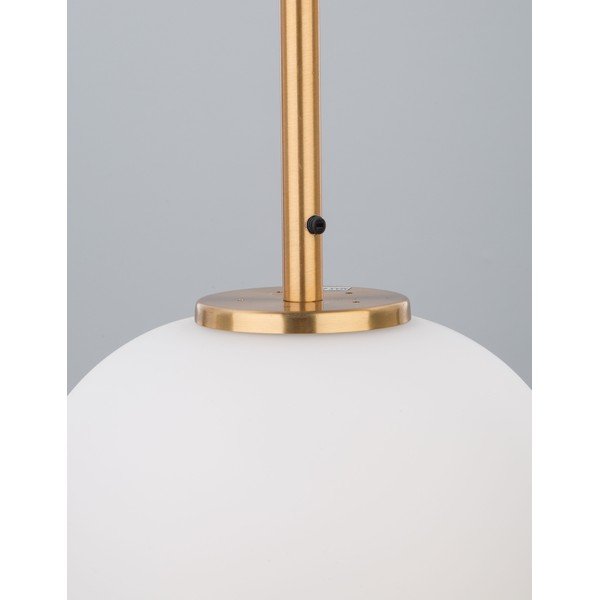 Lampadario bianco/color ottone in vetro ø 27 cm Lato – Nova Luce-image-2