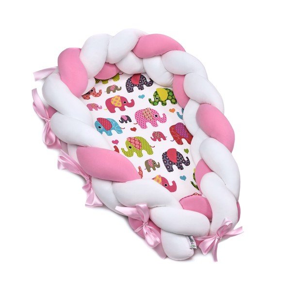 Nido in cotone con materasso sfoderabile Pink Elephant Pink elephant - T-TOMI