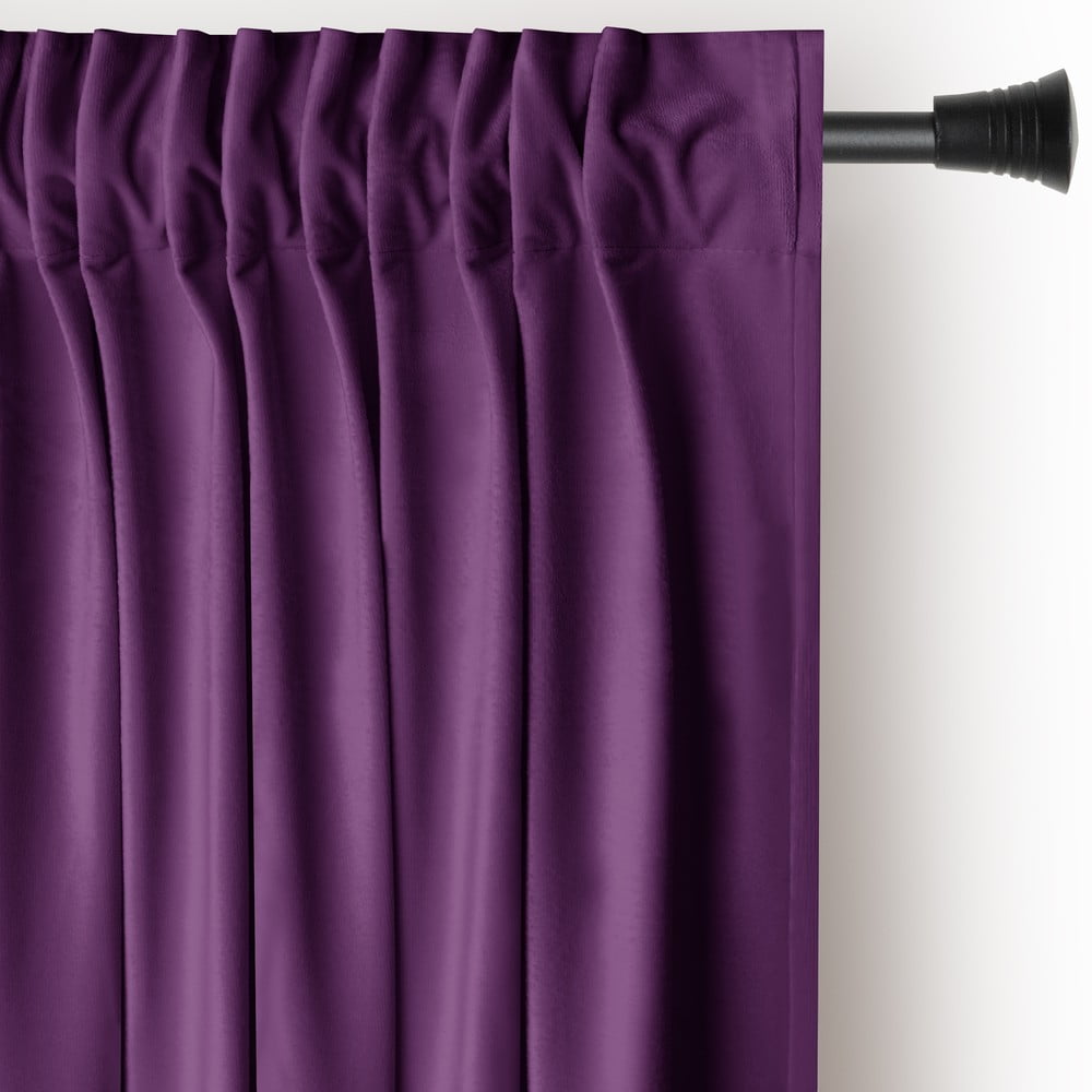 Tenda parzialmente oscurante viola in velluto 140x270 cm Pleat – Restilo | Tende