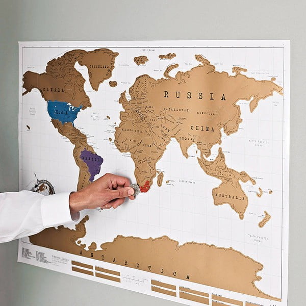 Mappa da grattare 88x52 cm World Scratch Map – Ambiance