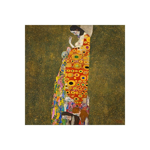 Riproduzione di un dipinto , 60 x 60 cm Gustav Klimt - Hope - Fedkolor