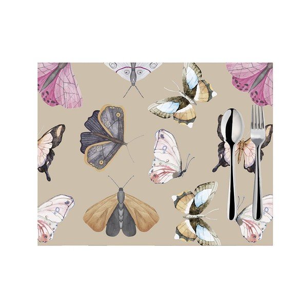 Set di 2 tovagliette beige Butterflies, 33 x 45 cm Honey - Mike & Co. NEW YORK