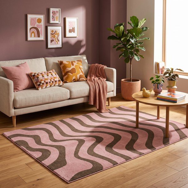 Tappeto rosa/marrone 160x230 cm Aurora – ESTE-image-3