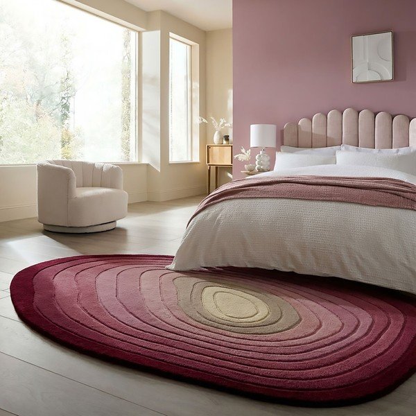 Tappeto viola in lana tessuto a mano 200x290 cm Puddle Ombre  – Flair Rugs-image-1