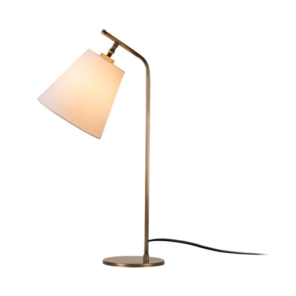 Lampada da tavolo in bianco e bronzo (altezza 67 cm) Salihini - Opviq lights