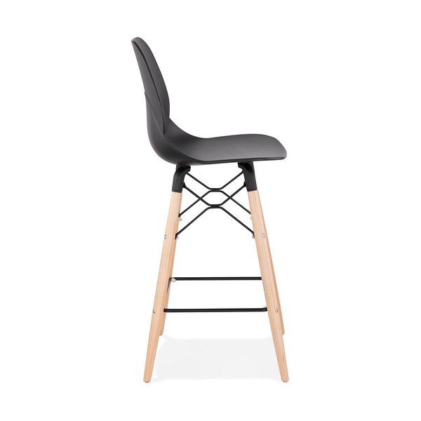 Mini sgabello da bar nero, altezza seduta 68 cm Marcel - Kokoon-image-2