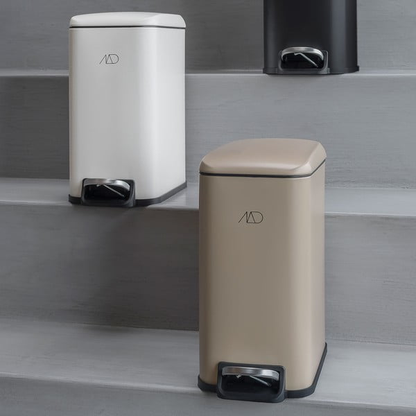 Cestino in metallo a pedale beige 5 l Wendy - Mette Ditmer Denmark-image-3