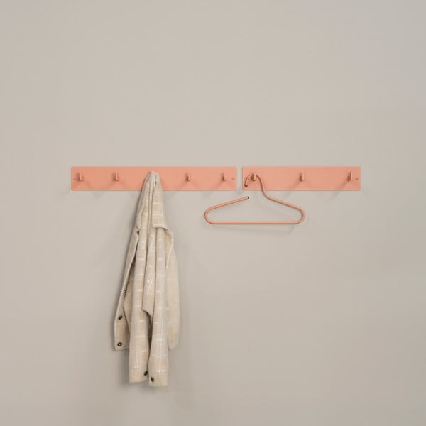 Attaccapanni da parete color salmone in metallo 50 cm Leatherman – Spinder Design-image-3