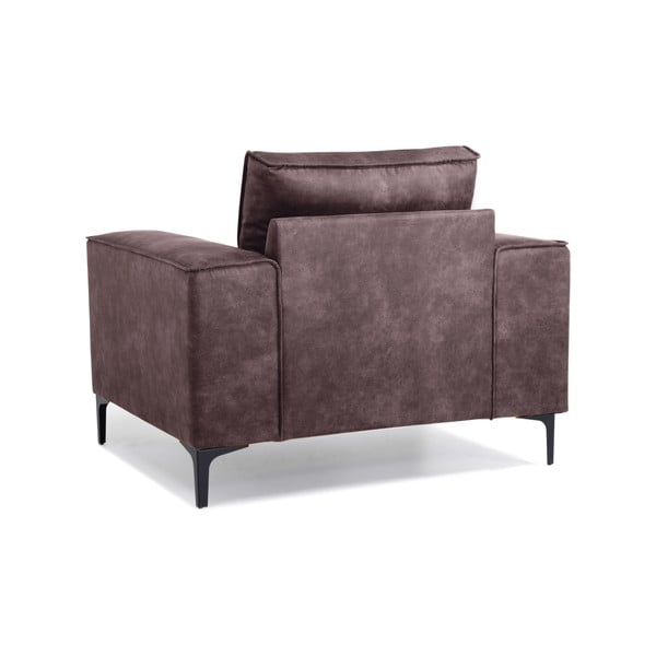 Poltrona in similpelle marrone scuro Copenhagen - Scandic-image-3