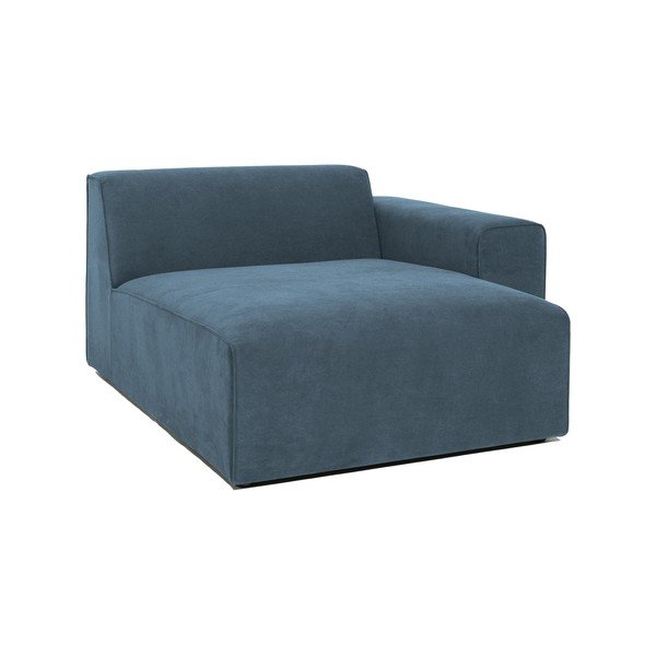 Divano componibile blu (con penisola a destra) con rivestimento in velluto a coste Sting – Scandic-image-1