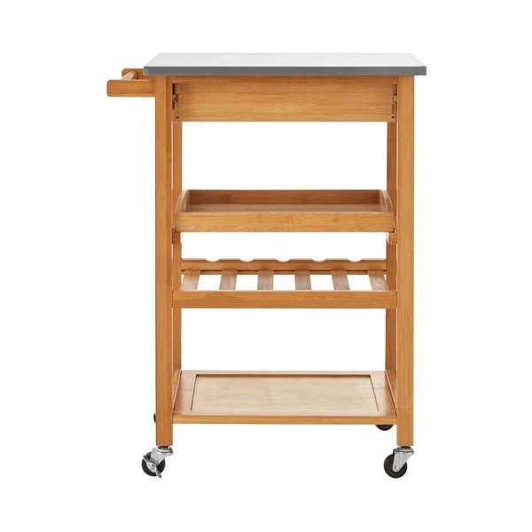 Tavolino da servizio in bambù su ruote 41x58 cm Harlow – Premier Housewares-image-4