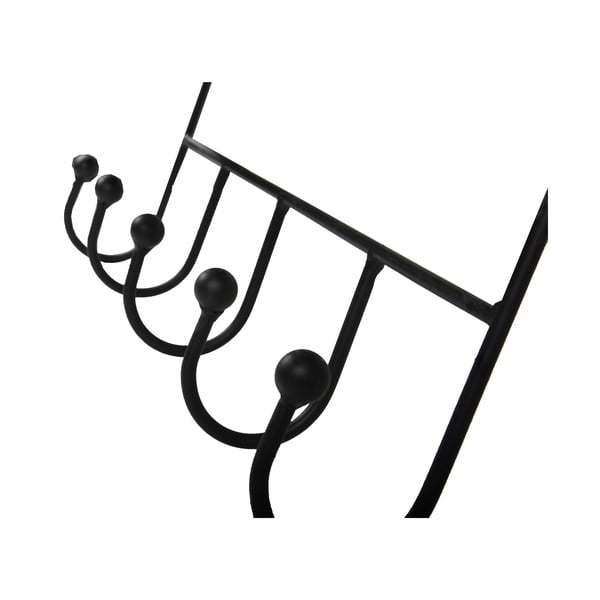 Attaccapanni da parete nero in metallo con scaffale 42 cm Almeria – Garden Pleasure-image-2