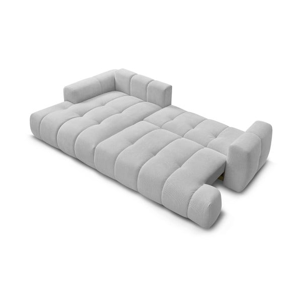 Divano angolare grigio chiaro allungabile e con contenitore (penisola a sinistra/chaise lounge) Fuji – Bobochic Paris-image-4