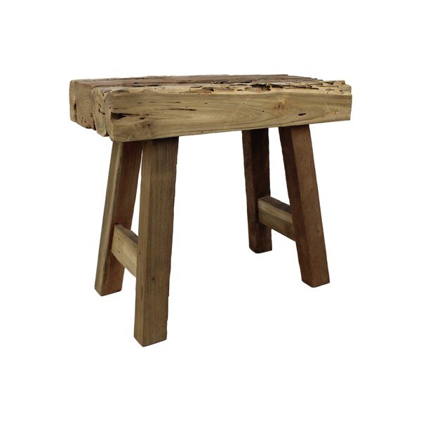 Sedia rustica in legno di teak non rifinito - HSM collection-image-4