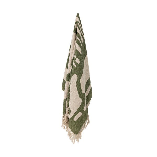 Coperta verde in misto cotone 130x160 cm Dalmine – Bloomingville-image-1
