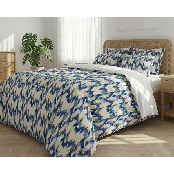 Set copripiumino e federa blu per letto singolo 200x140 cm Sapphire – Mijolnir