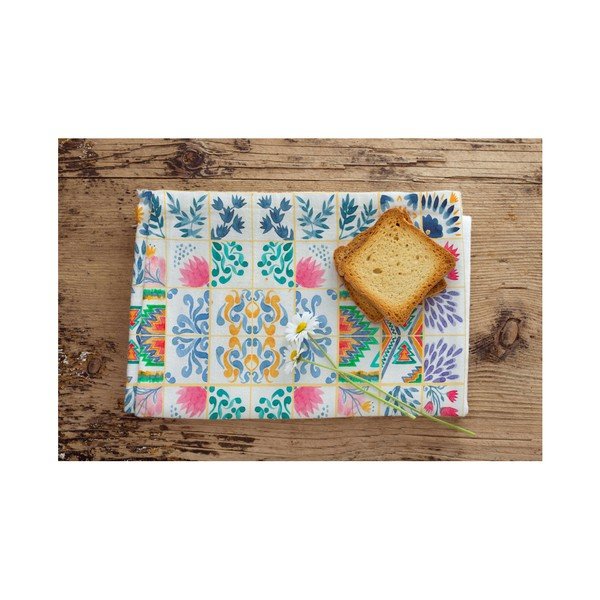 Set di 3 asciugamani da cucina Mediterranean Tiles - Surdic-image-3