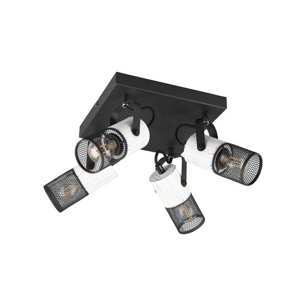 Faretto bianco e nero ø 9 cm Tosh - Trio-image-1