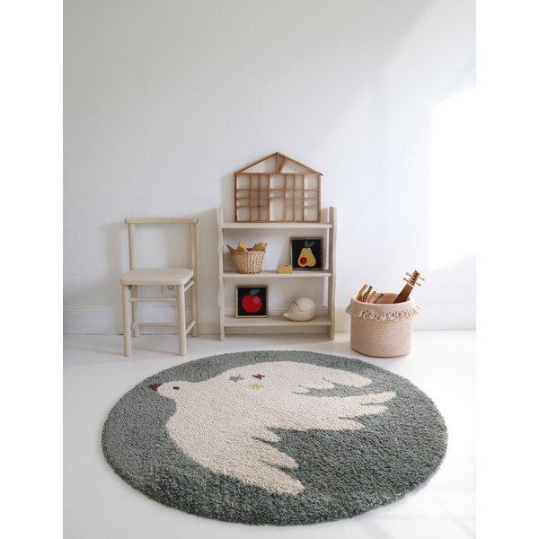Tappeto per bambini in verde chiaro ø120 cm Bohemian Bird Aqua – Nattiot-image-3